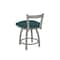 Holland Bar Stool Co 18" Low Back Swivel Vanity Stool, Nickel Finish, Graph Tidal Seat 82118AN022 - alternate 4